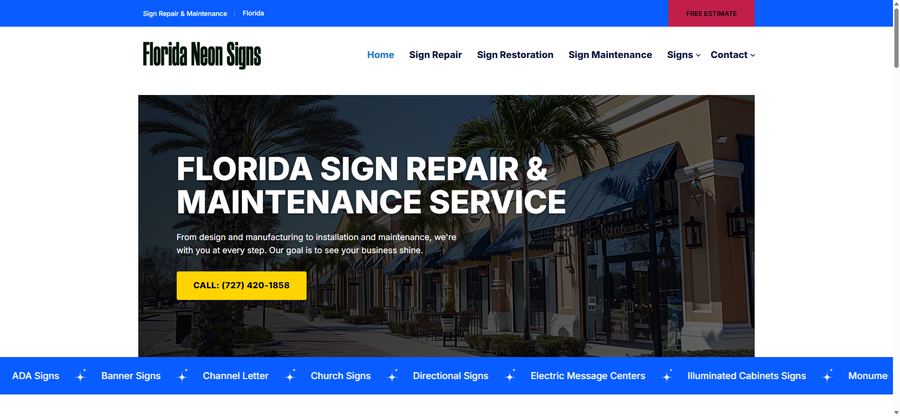 FL Neon Signs website